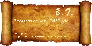 Braunsteiner Tünde névjegykártya